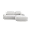 ECKSOFA MOLLY L Rechts QUELLE 00 mit Schlaffunktion - Weiß, Textil (275/175cm) - Bedante