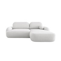 ECKSOFA MOLLY L Rechts QUELLE 00 mit Schlaffunktion - Weiß, Textil (275/175cm) - Bedante