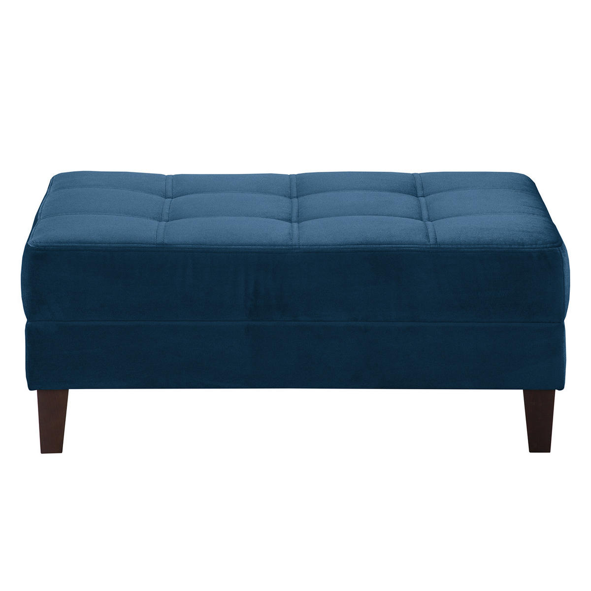 ECKSOFA mit Ottomane - Samt - Petrol, Textil (254/165cm) - home24