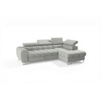 ECKSOFA Bastien Mit Schlaffunktion - Hellgrau, Holzwerkstoff/Textil (260/170cm) - Fun Möbel