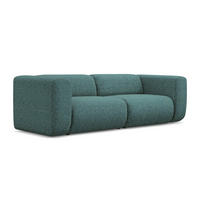 3-SITZER SOFA Strukturstoff Stoff Blau - Blau/Petrol, Kunststoff/Textil (228/70/89cm) - Makamii