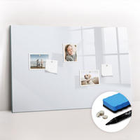 MAGNETTAFEL 90x60 Weiß schwarzer Marker - Weiß, Glas (90/0.4/60cm) - TULUP