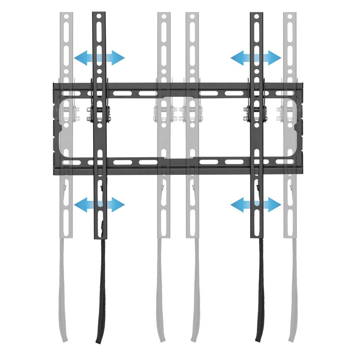 TV-WANDHALTERUNG - Schwarz, Metall (44.5/6/42cm) - ECD-Germany