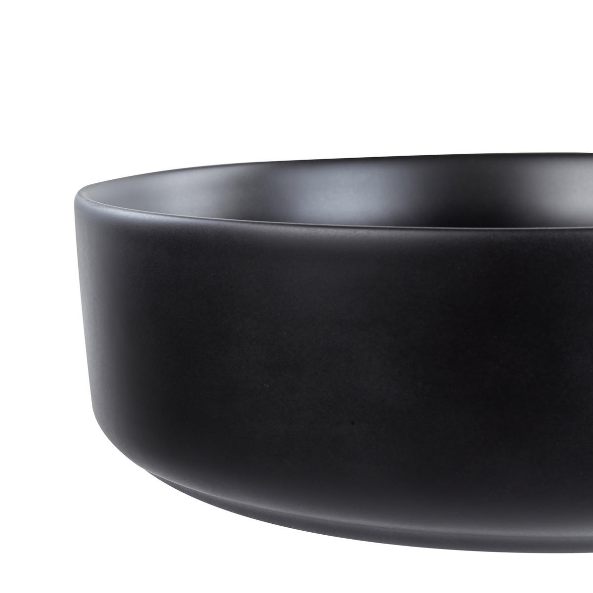 AUFSATZWASCHBECKEN Schwarz 36 cm Keramik Calig - Schwarz, Keramik (36/12/36cm) - Beliani