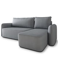 ROHOVÁ Sedačka DOLVER KRONOS 15, Šedá - šedá, dřevo/textil (238/156cm) - MASSENO
