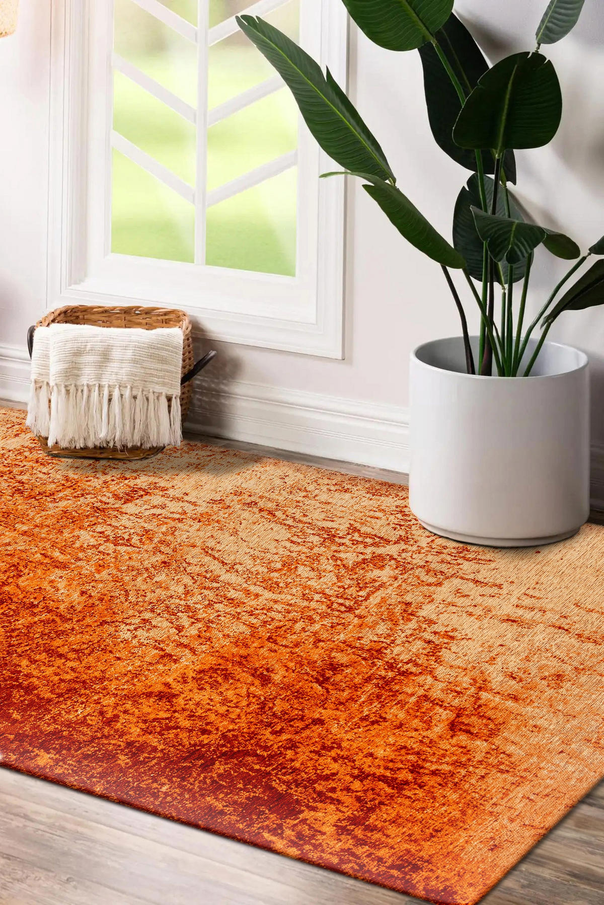TEPPICH modern Flachgewebe STEW Orange 240 x 340 cm - Orange, Textil (240/340cm) - Novatrend