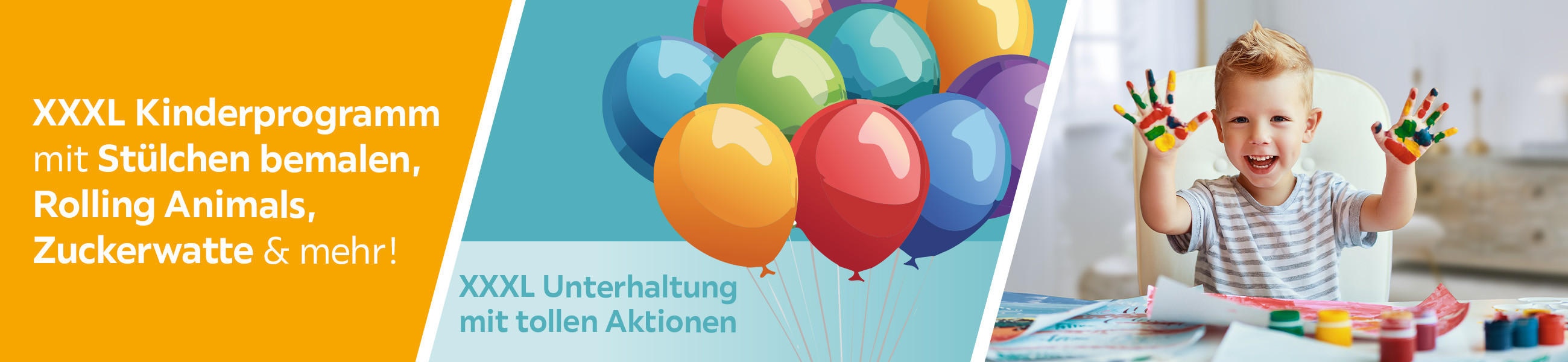 XXXL Kinderprogramm mit Stülchen bemalen, Rolling Animals, Zuckerwatte & mehr! - XXXL Unterhaltung mit tollen Aktionen