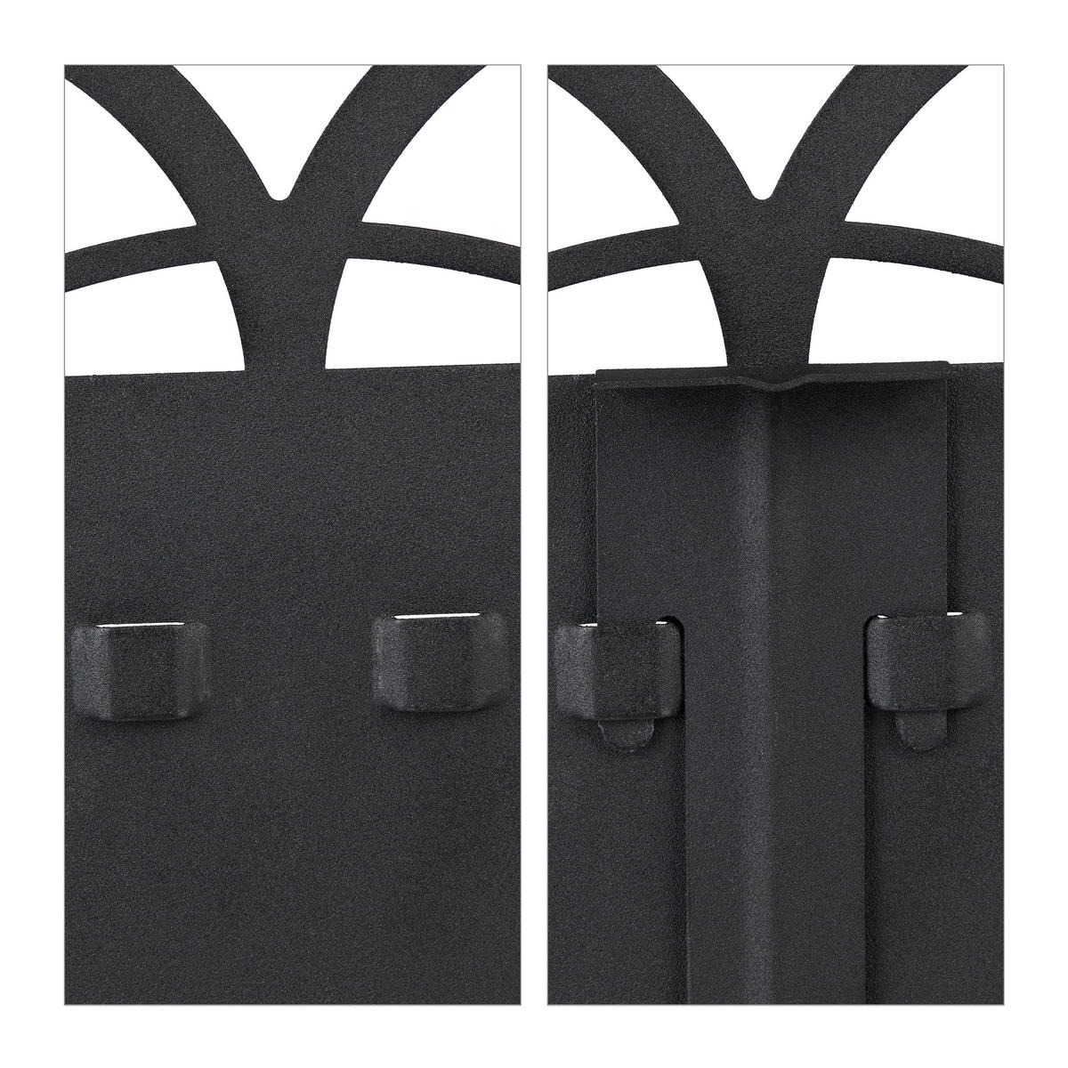 BEETEINFASSUNG - Schwarz, Metall (274.5/35/2.5cm) - Relaxdays