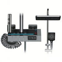 ÜBERKOPFBRAUSESET Regendusche Bidet Mischbatterie Schwarz - Schwarz, Metall (20/110/30cm) - Kaket