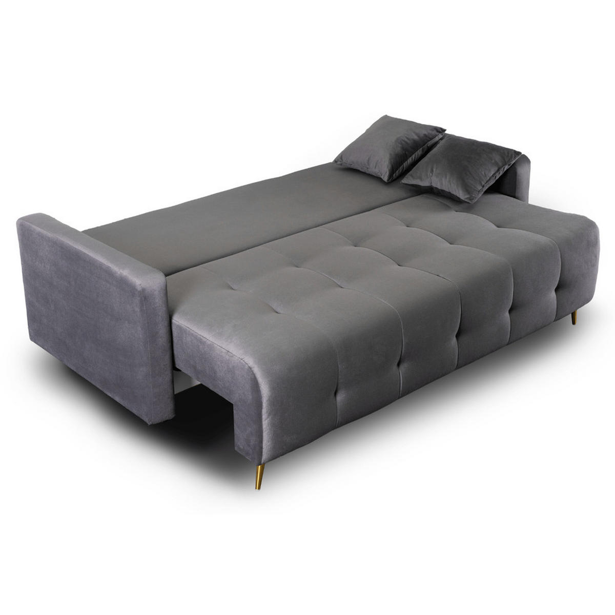 SCHLAFSOFA SEUL ausziehbar Zweisitzer Grau - Grau, Holz/Textil (214/98/102cm) - makarowski meble