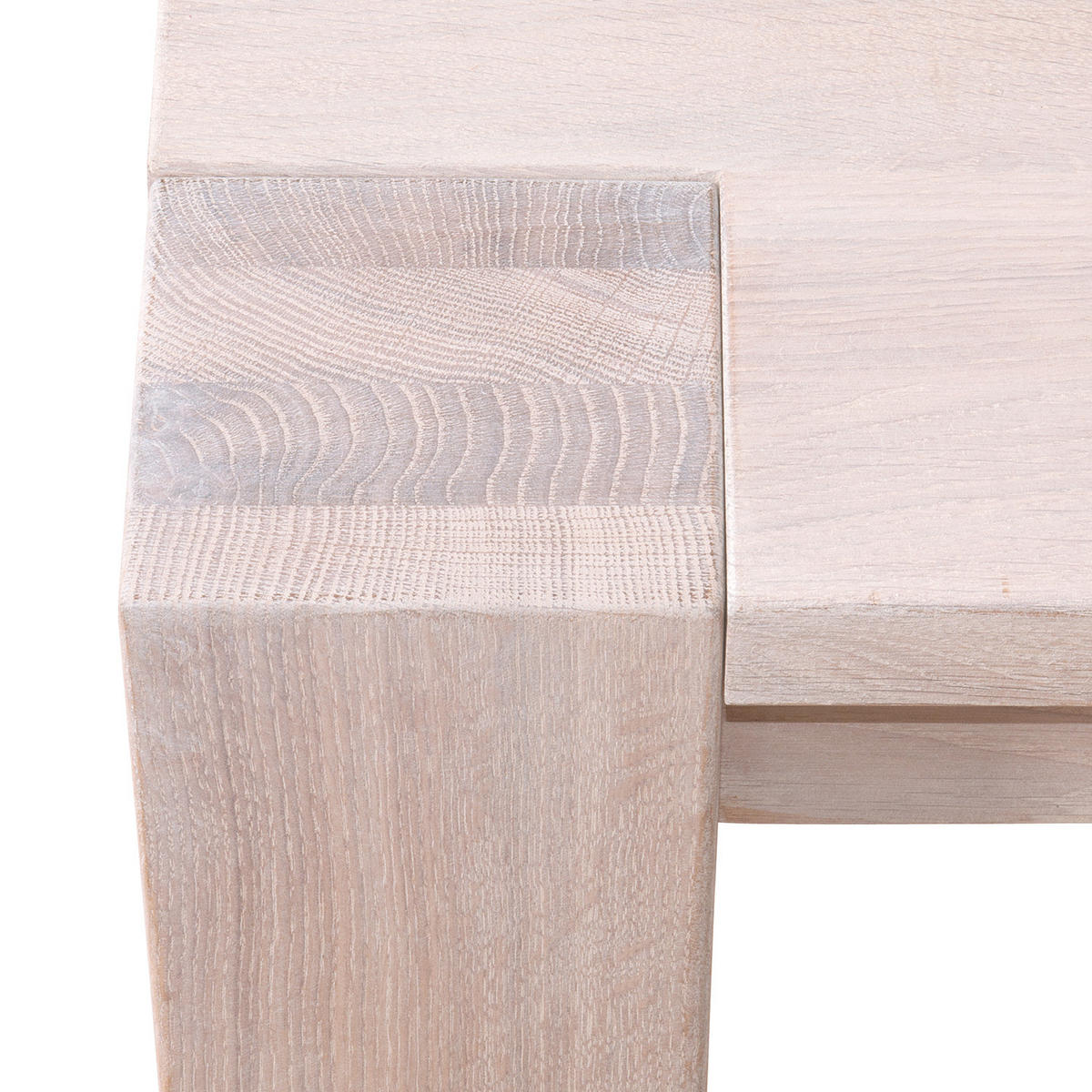 ESSTISCH - Eiche massiv - Eichefarben, Holz (165/45/39cm) - home24