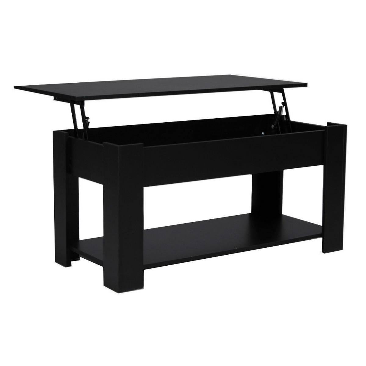 COUCHTISCH UTAH / 100x50cm - Schwarz - Schwarz, Holzwerkstoff (104/62/74cm) - Weber Industries