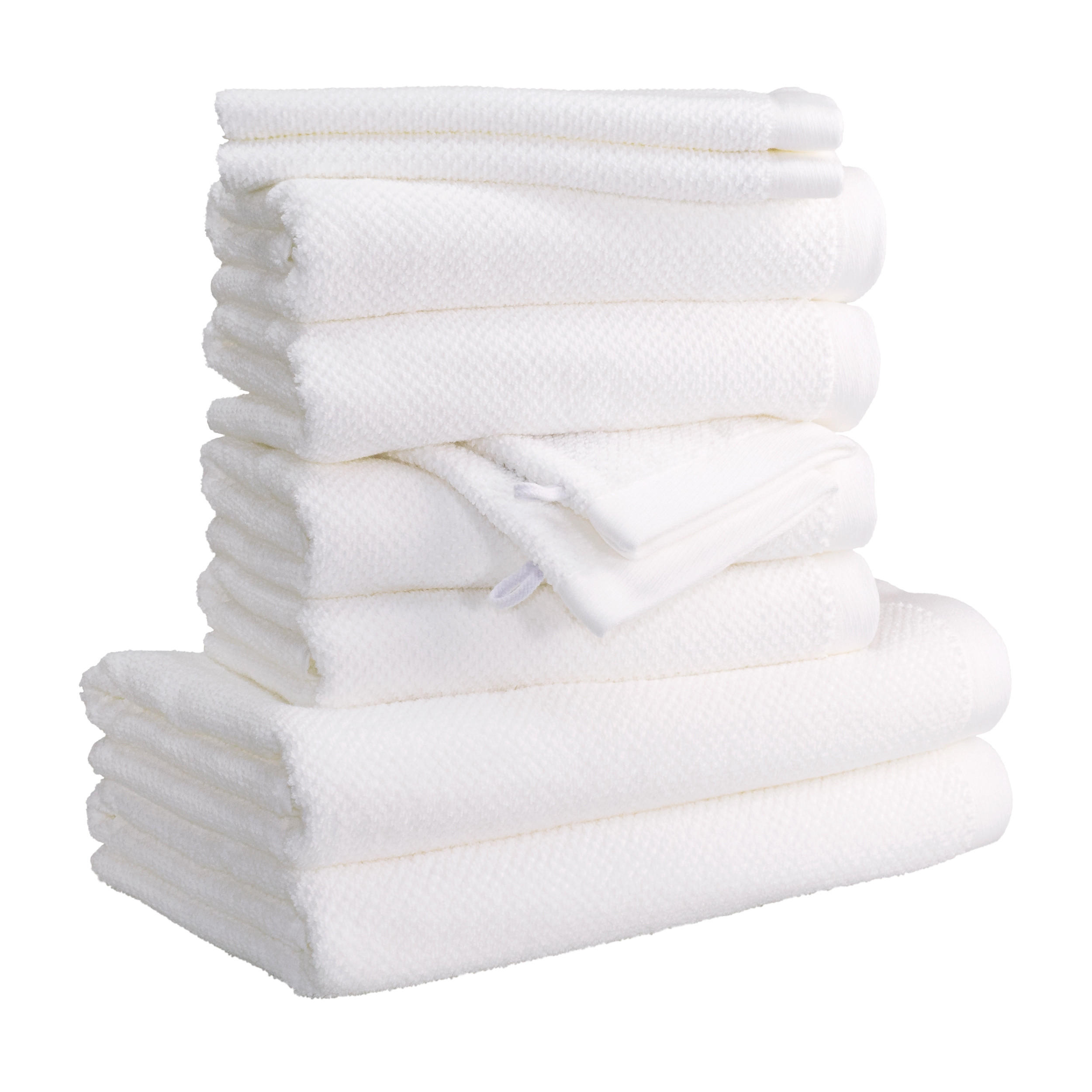HANDTUCHSET BLISS 10-TLG - Weiß, Textil (50/100cm) - MÖVE