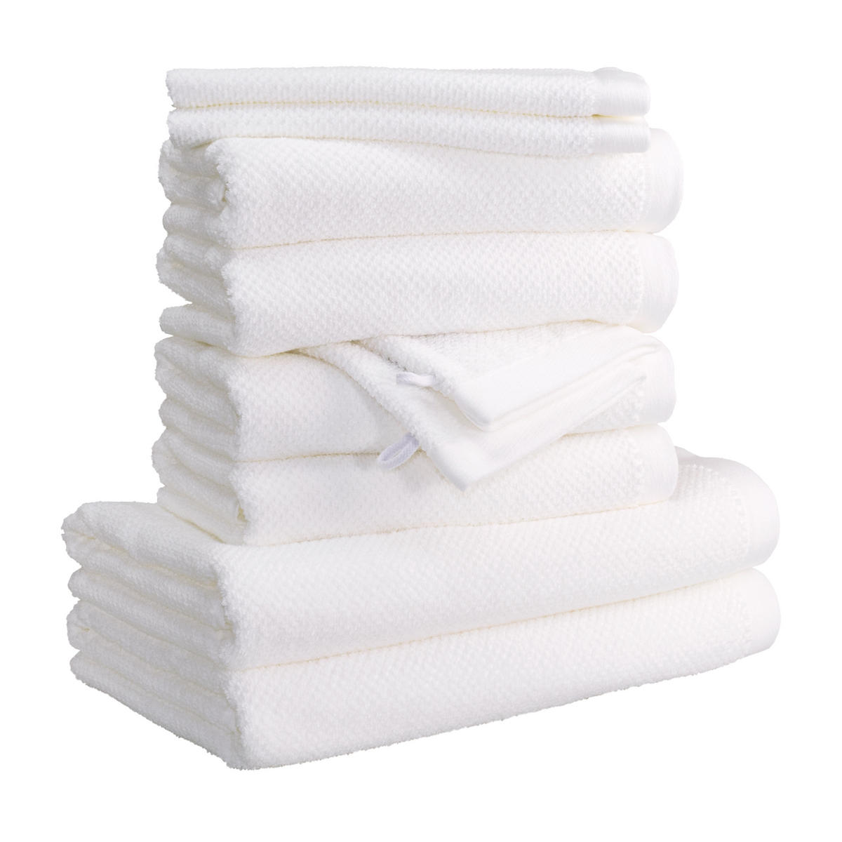 HANDTUCHSET BLISS 10-TLG - Weiß, Textil (50/100cm) - MÖVE