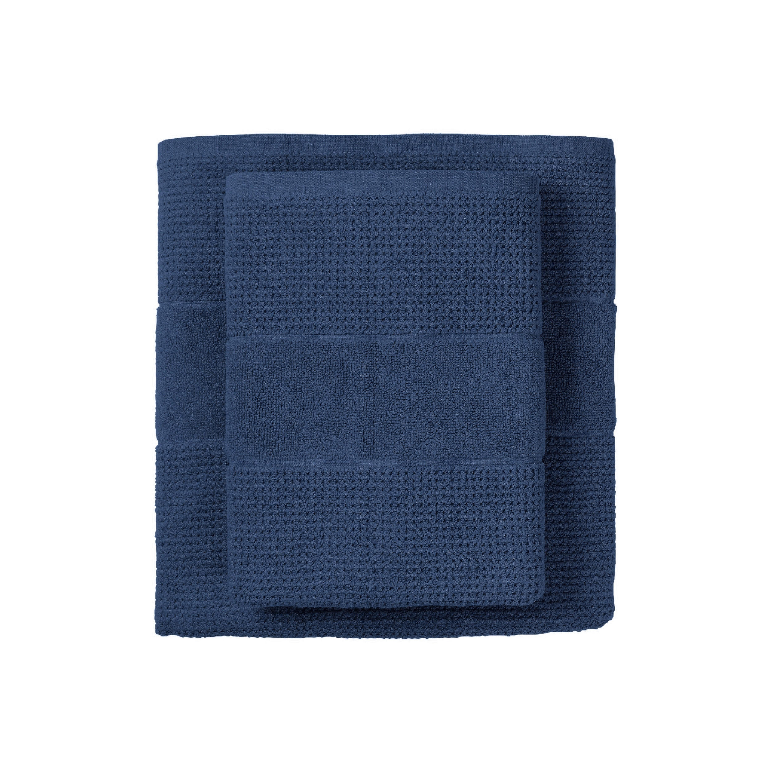 DUSCHTUCHSET Turin - 2-teilig - 70 x 140 cm - Dunkelblau - Dunkelblau, Textil (70/140cm) - SCHIESSER