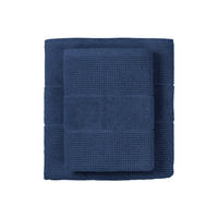 DUSCHTUCHSET Turin - 2-teilig - 70 x 140 cm - Dunkelblau - Dunkelblau, Textil (70/140cm) - SCHIESSER