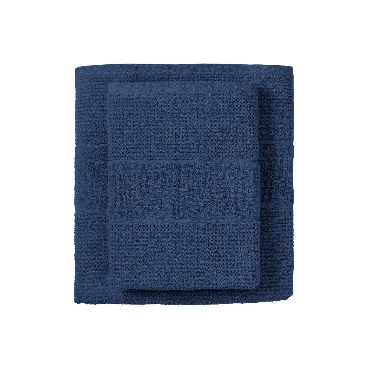 DUSCHTUCHSET Turin - 2-teilig - 70 x 140 cm - Dunkelblau - Dunkelblau, Textil (70/140cm) - SCHIESSER