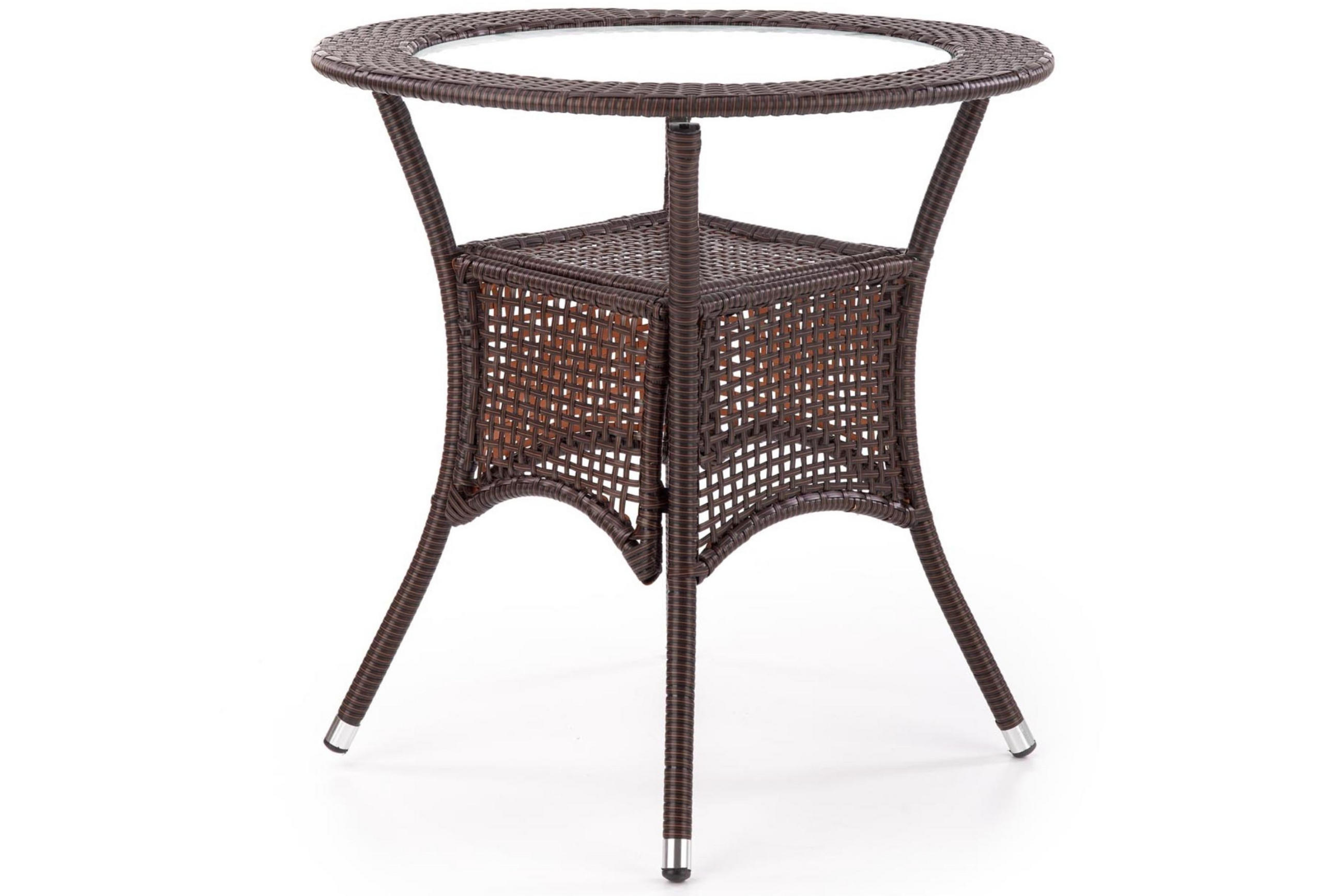 Thumbnail - Konsimo® Gartentisch, Dunkelbraun, Kunststoff, 74x74x74 cm, Gartenmöbel, Gartentische, Gartentische