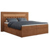BOXBETT GOLD-6 LED 140/200 Orange Struktur - H3 - Orange, Holz/Textil (140/200cm) - MKS