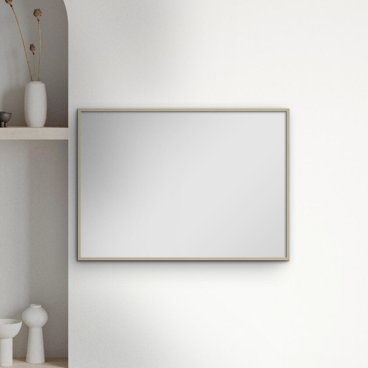 SPIEGEL - Kaschmirfarbenes Holz - Kaschmir, Holz/Papier (15/21/2cm) - Poster&Frame