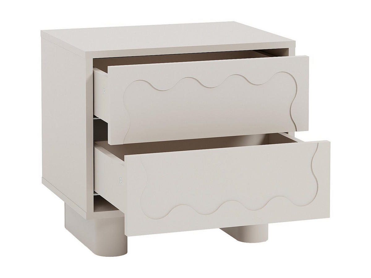 2ER Set Nachttische – 2 Schubladen – MDF – Beige – ANEZA - Beige, Holz (50/48/38cm) - Vente-Unique