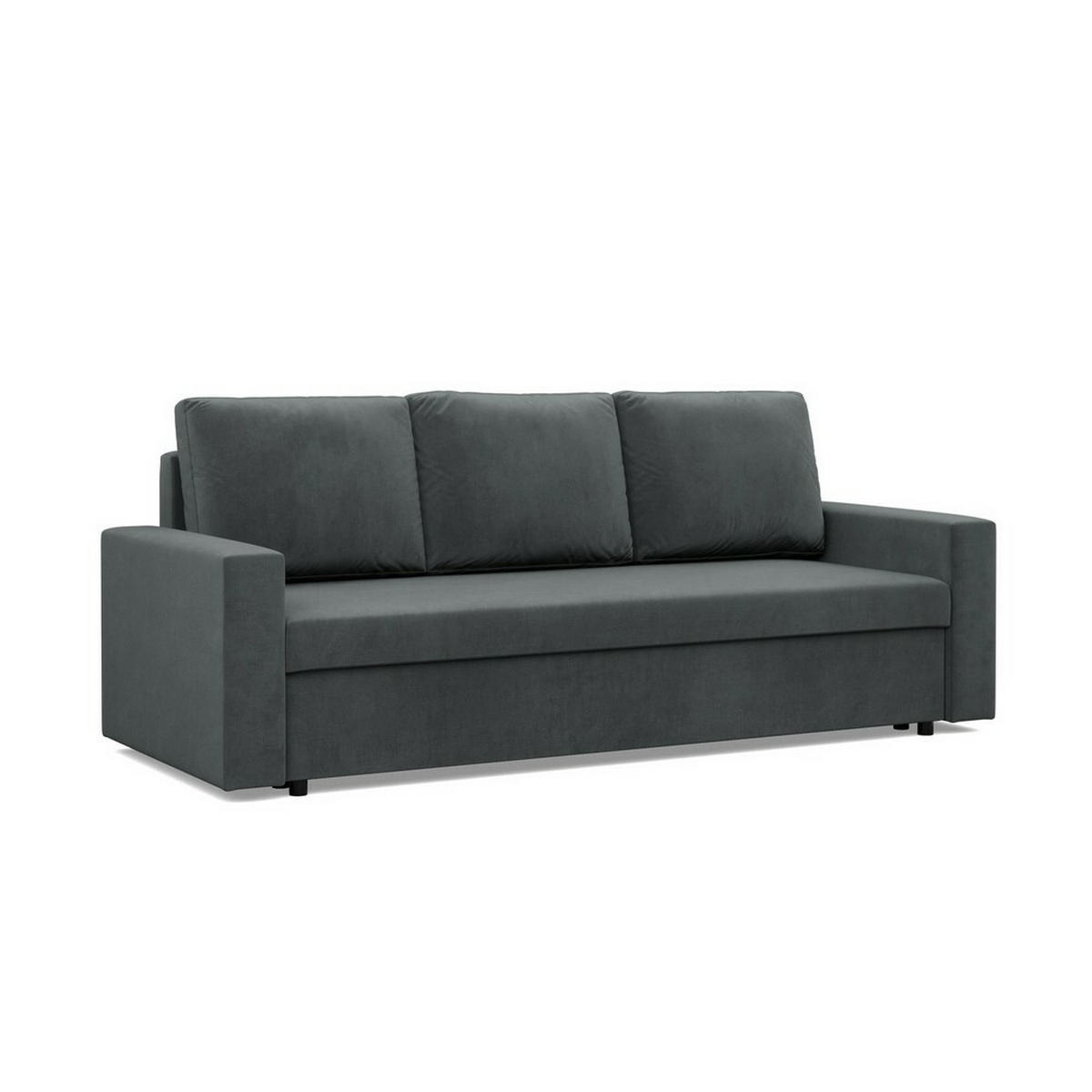 SOFA Neo mit gerader Armlehnen dunkelgrau - Dunkelgrau, Textil (220/92/92cm) - SIMKAM Furniture