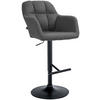 BARHOCKER Stoff dunkelgrau - Dunkelgrau/Schwarz, Textil (57/97/59cm) - CLP