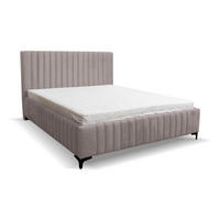 POLSTERBETT QUANT mit Bettkasten Velour Stoff 180 x 200 cm - Braun, Holzwerkstoff (180/200cm) - VENASI MÖBEL