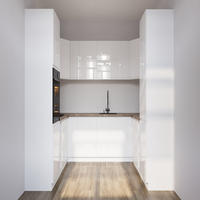 ECKKÜCHE 230 x 320 × 230 cm- Aspen K102-M780 - in Weiß /Hochglanz - Weiß, Holz/Holzwerkstoff (320/212/230cm)