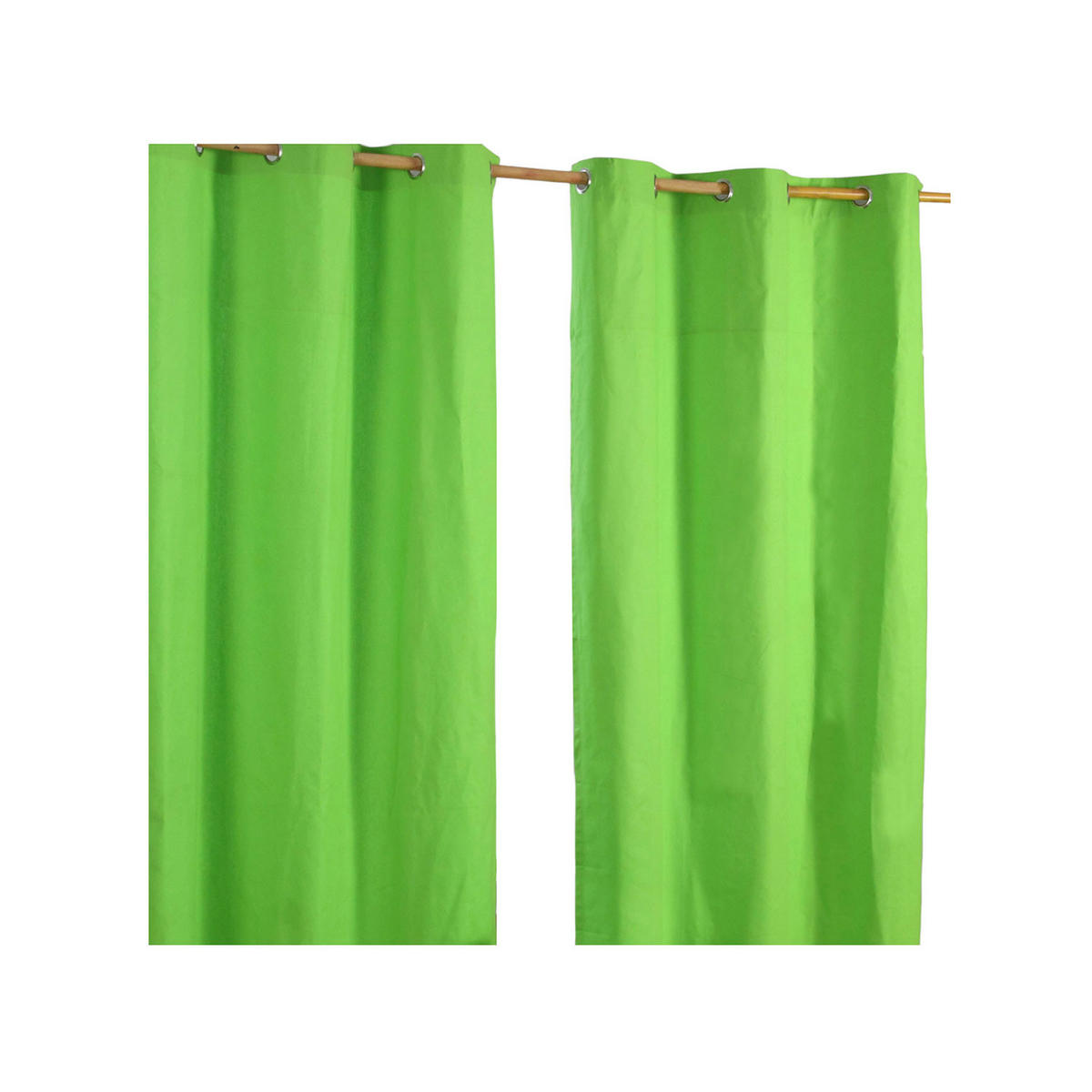 ÖSENVORHANG blickdicht 2er-Set, 117/137 cm - Limette, Textil (117/137cm) - Homescapes