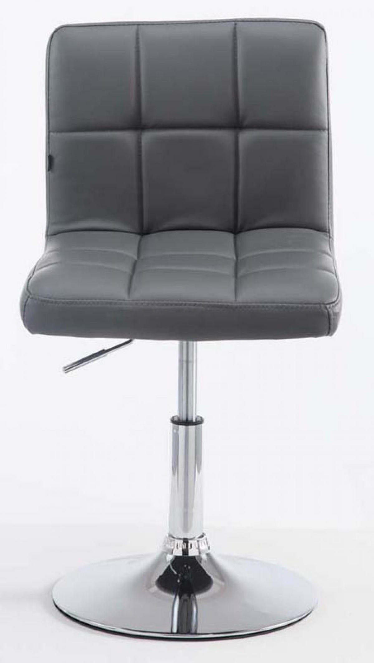 DREHSTUHL 2er Set Lederlook grau - Chromfarben/Grau, Textil/Metall (44/74/49cm) - CLP