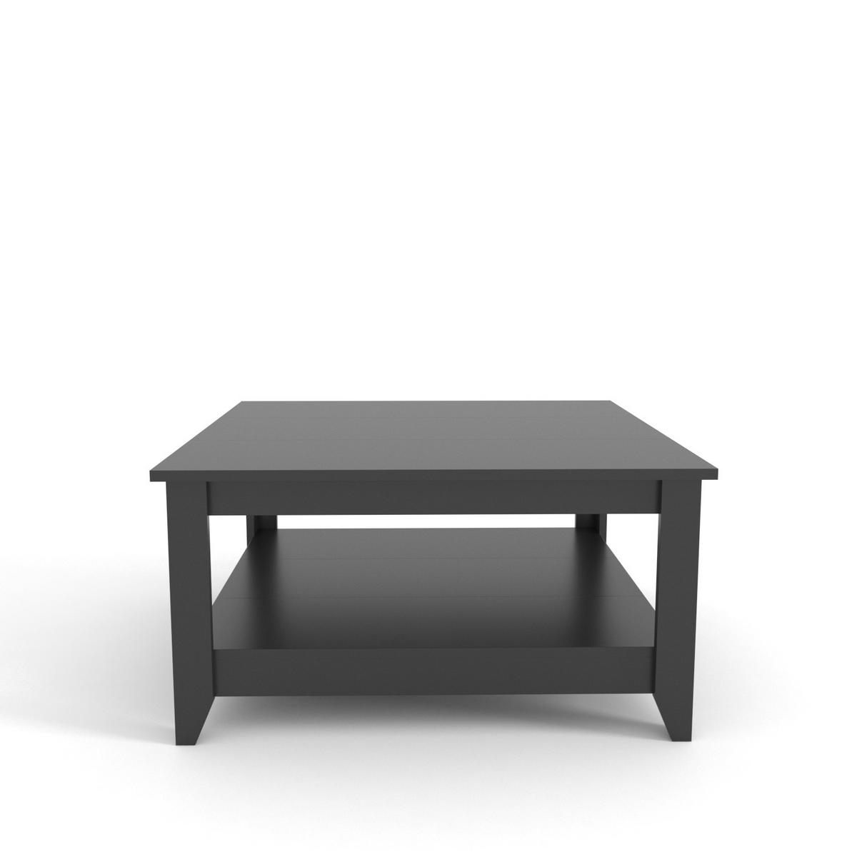 COUCHTISCH Lea Schwarz - Schwarz, Holzwerkstoff (90/90/46.8cm) - Decorotika