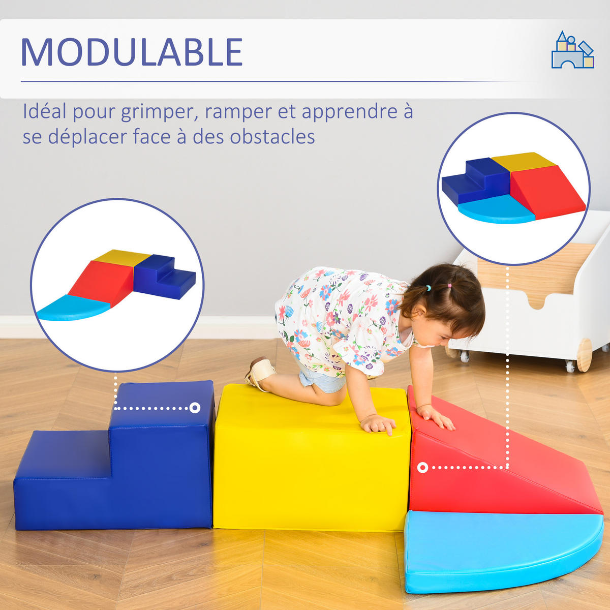 BAUSTEINE DE-18178 XL-Motorikset, 4-teilig Bunt - Multicolor, Kunststoff (45/45cm) - ComfortXL
