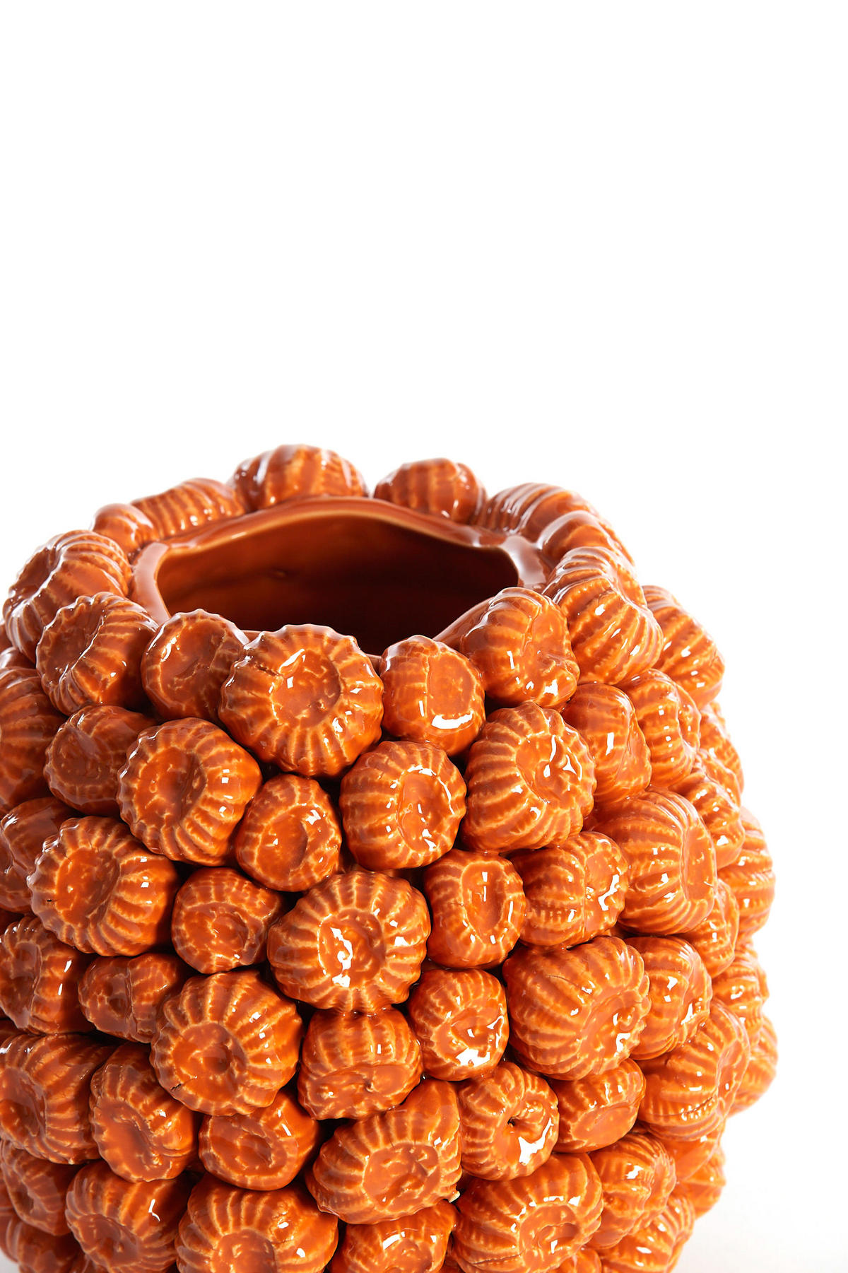 VASE Faliro Orange Ø20,5/19 cm - Orange, Keramik (19cm) - Light & Living