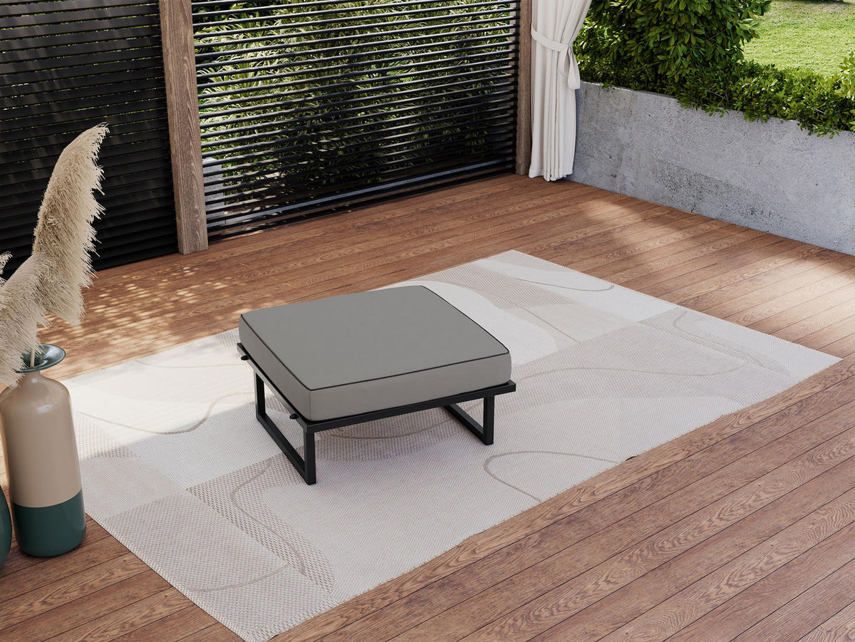 SITZHOCKER Elba - Grau - Grau, Textil (78/42/78cm) - MKS