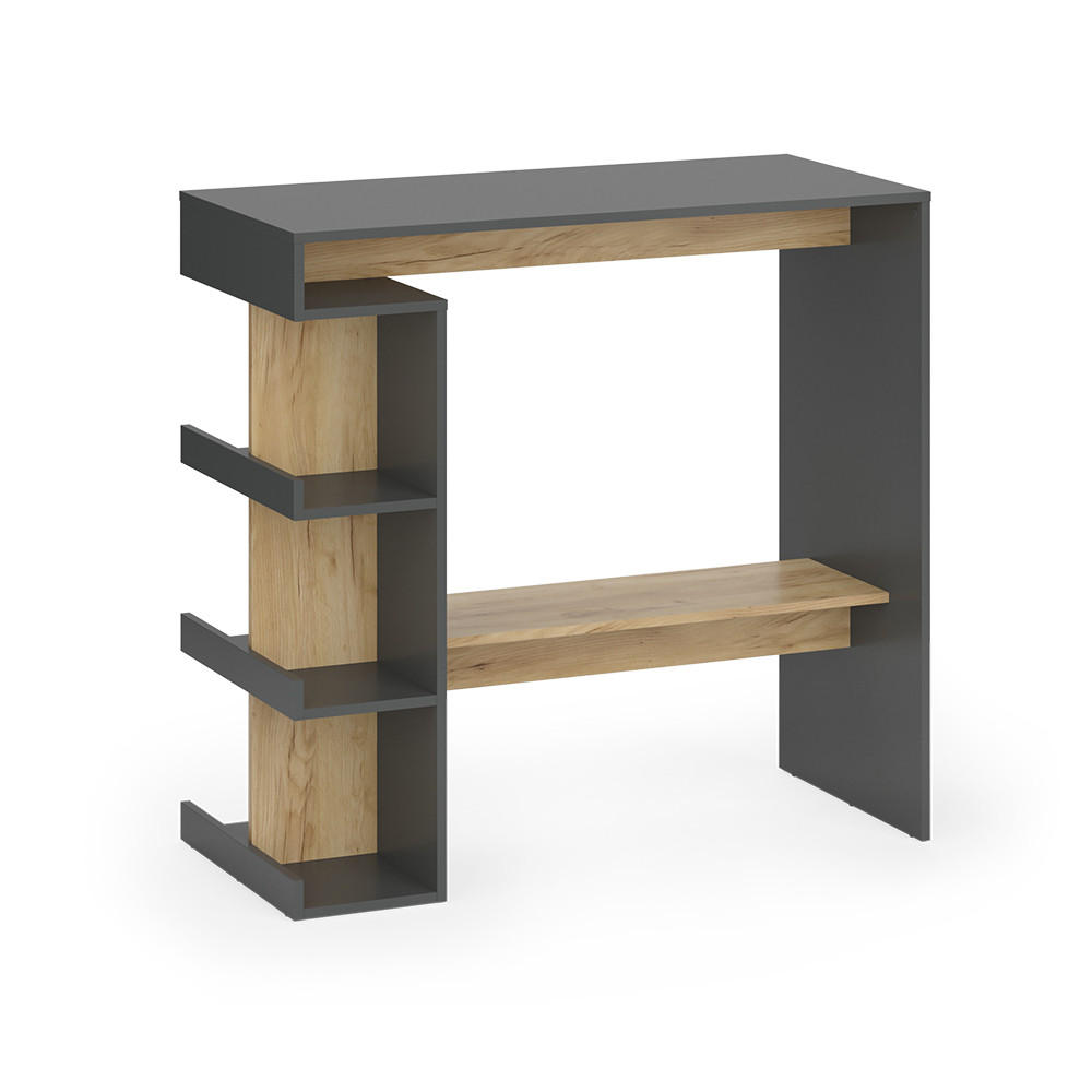 BARTISCH Dana Anthrazit/Goldkraft Eiche 108 x 50 cm - Honigeiche/Anthrazit, Holzwerkstoff (50/108/103cm) - Vicco