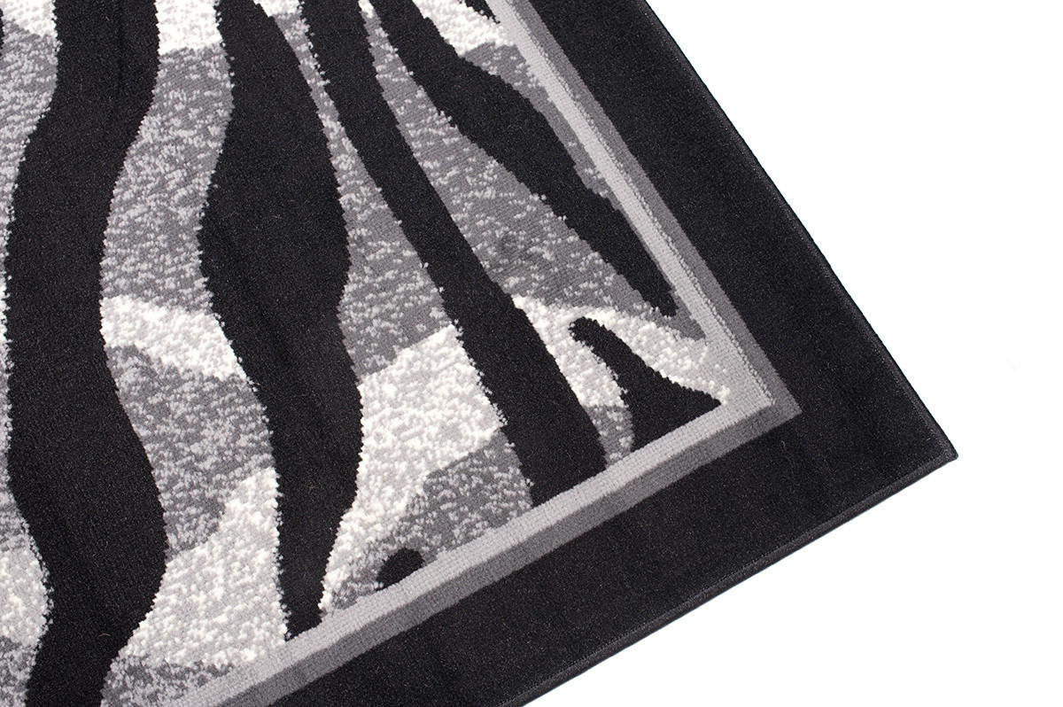 TEPPICH DREAM Schwarz Hellgrau 180/250 cm - Hellgrau/Schwarz, Textil (180/250cm) - Tapiso