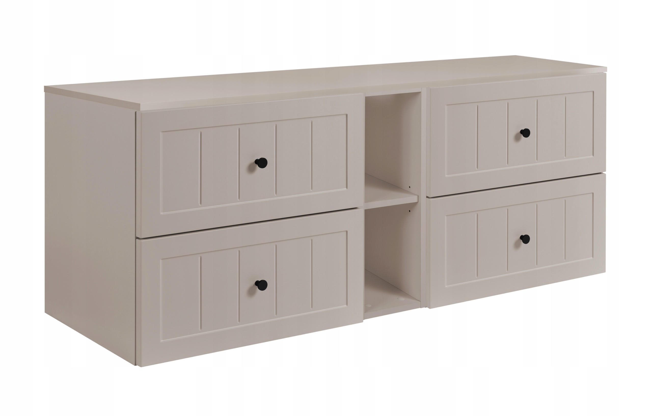 WASCHBECKUNTERSCHRANK GUSTO 140 cm mit Arbeitsplatte Farbe: Eichen Craft mit einem Regal Kaschmir - Kaschmir/Eichefarben, Holzwerkstoff (140/58/46cm) - Rodan