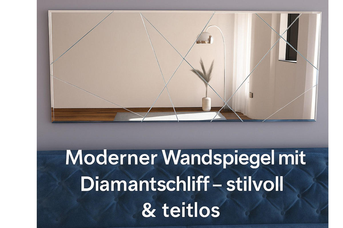 WANDSPIEGEL Transparent Designspiegel Modern - Transparent, Glas (120/60/2cm) - Ibonto