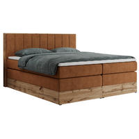 BOXSPRINGBETT BELLISSIMO KING 140/200 Orange Struktur - H3 - Orange, Holz/Textil (140/200cm) - MKS