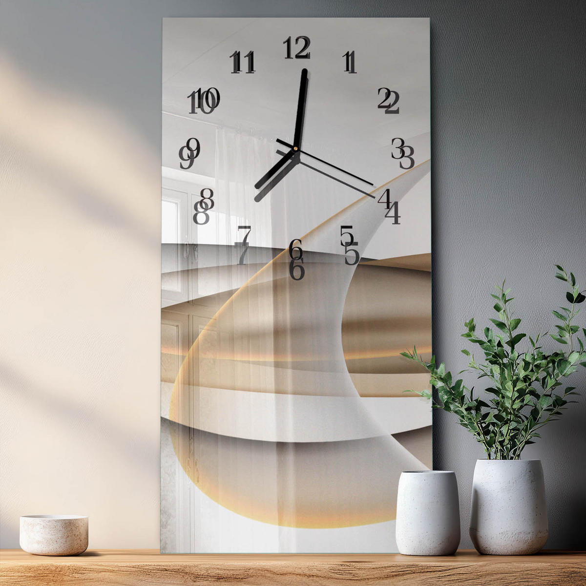 WANDUHR 60x30 cm - Sepia Kolosseum - Multicolor, Glas (30/60/0.4cm) - TULUP