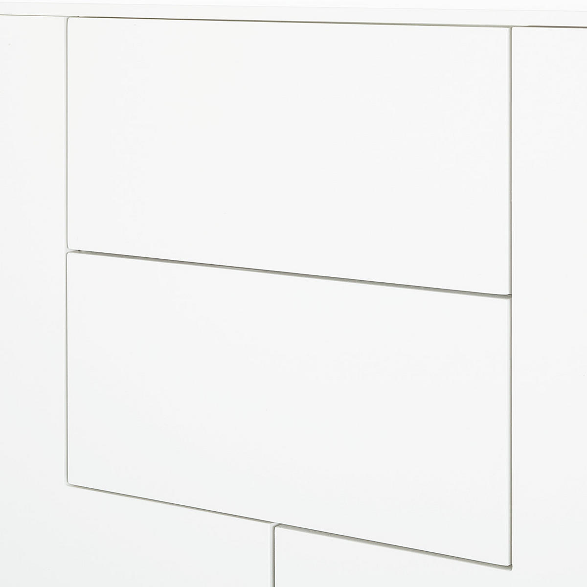 HIGHBOARD mit 2 Schubladen - Eichefarben/Weiß, Holzwerkstoff (80/128/45cm) - home24