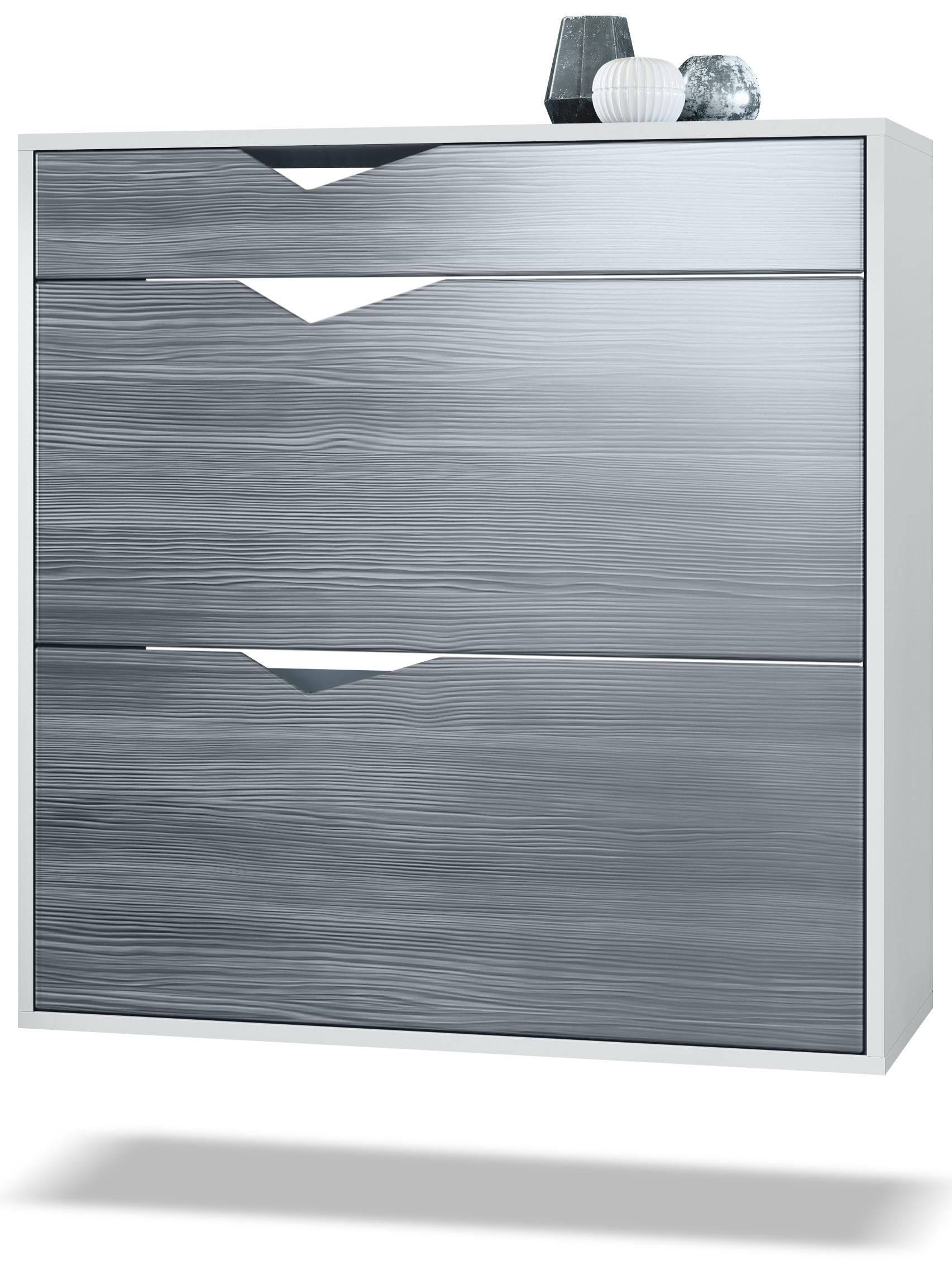 SCHUHSCHRANK Kolmio Fronten in Avola-Anthrazit - Anthrazit, Holzwerkstoff (190/185/33cm) - Vladon
