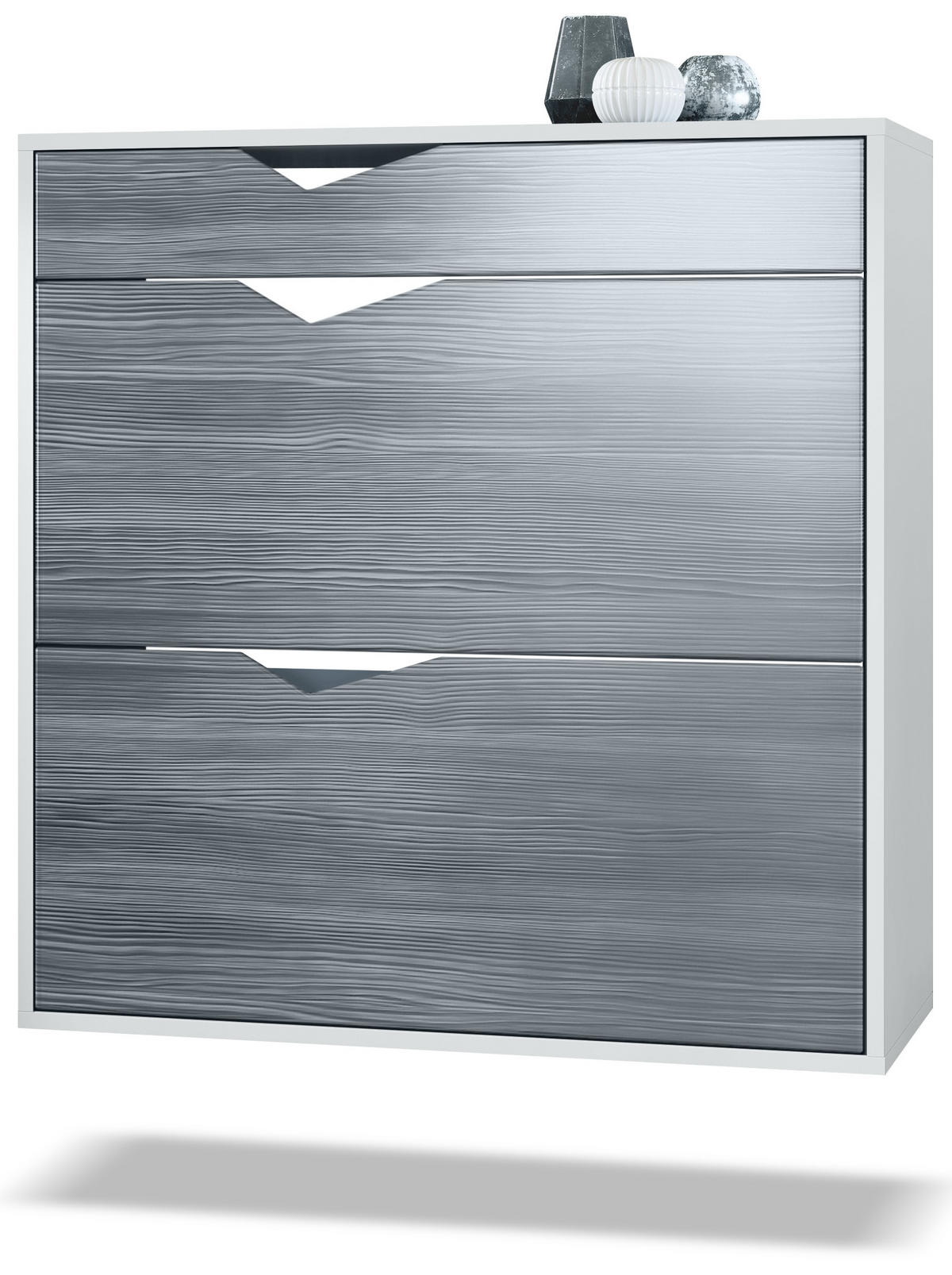SCHUHSCHRANK Kolmio Fronten in Avola-Anthrazit - Anthrazit, Holzwerkstoff (190/185/33cm) - Vladon