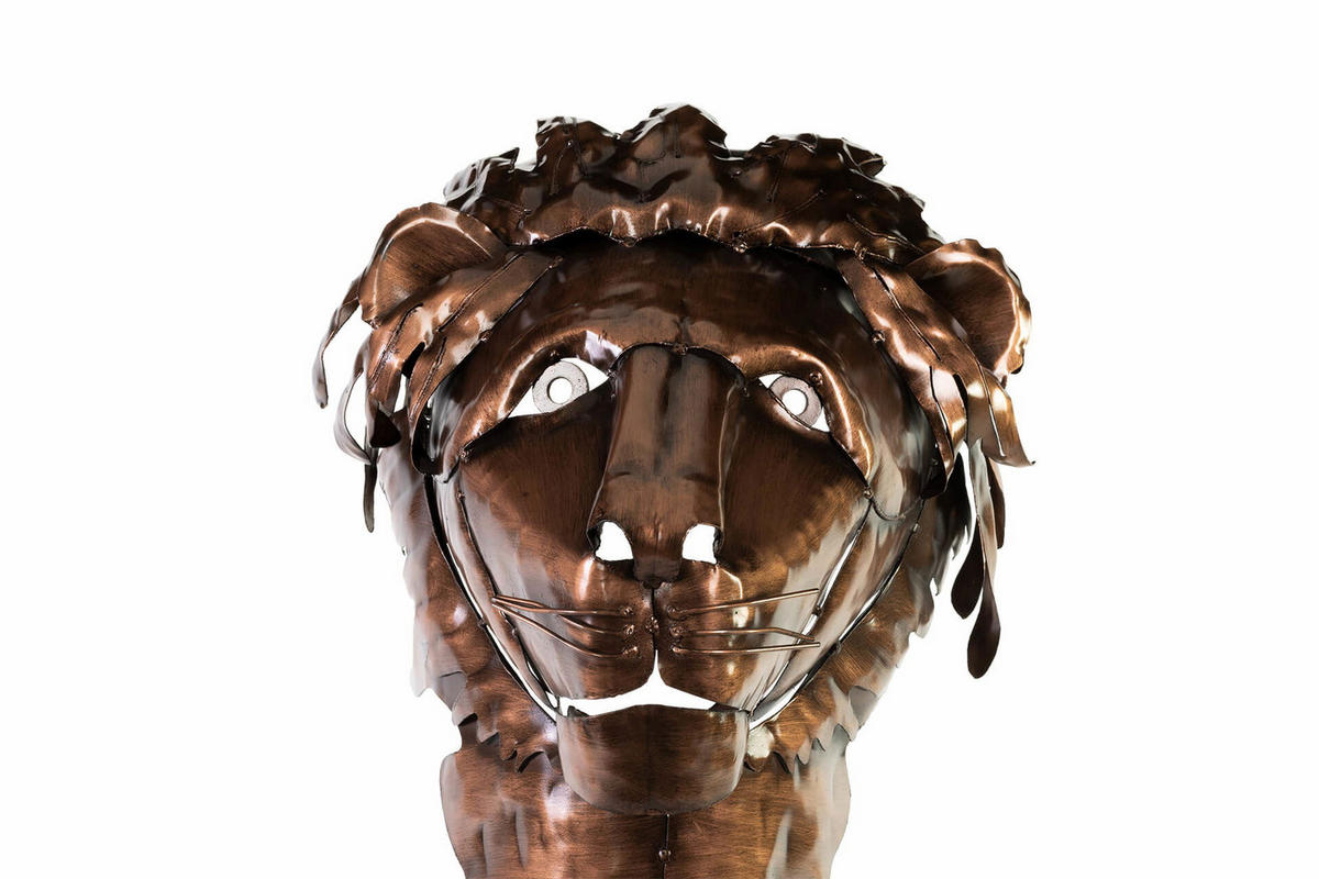 METALLSKULPTUR Braun 63/40 cm - Braun, Metall (2.3/40/35cm) - KUNSTLOFT
