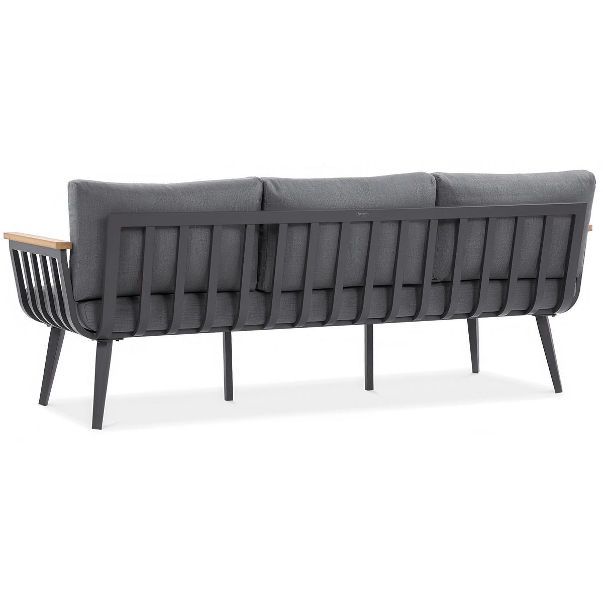 GARTENSET Nova mit Sofas Sessel und Kaffeetisch, für 5 Personen, Metallbeine, Grau - Grau, Metall - Beautysofa