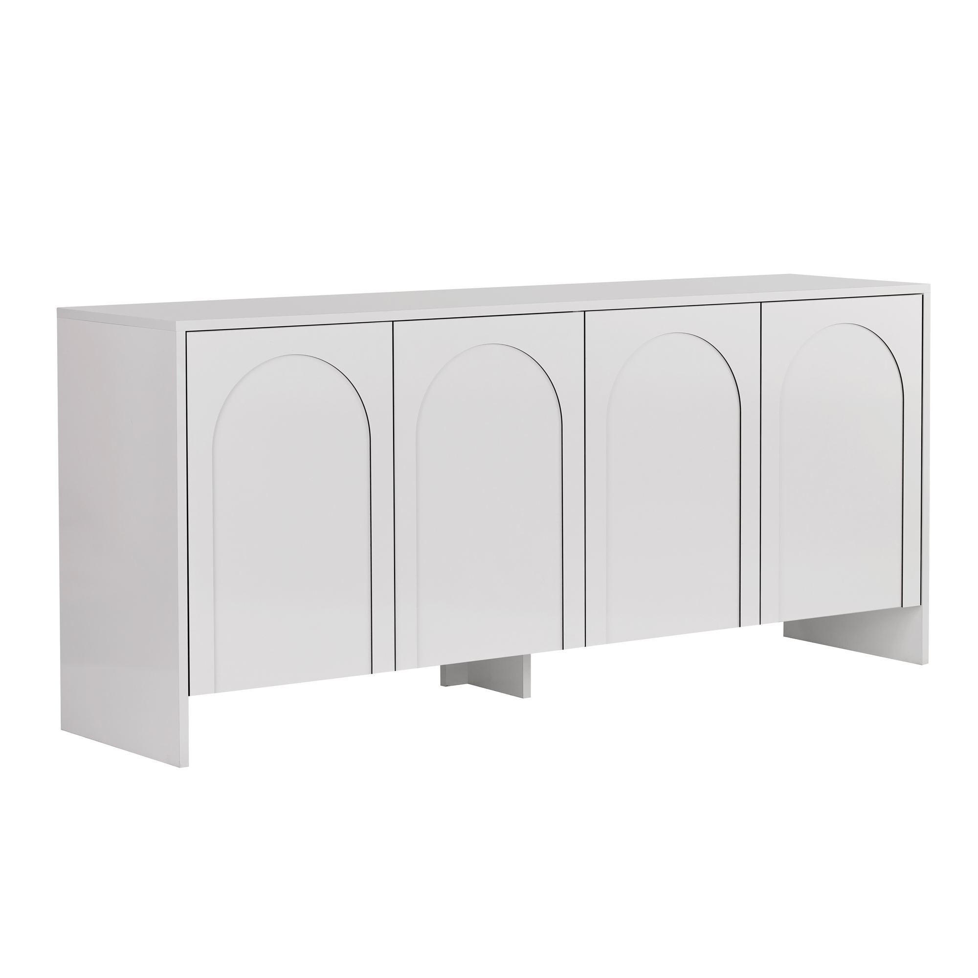 BUFFETSCHRANK arlen weiss - Weiß, Holz (180/80/45cm) - Habitat Garten