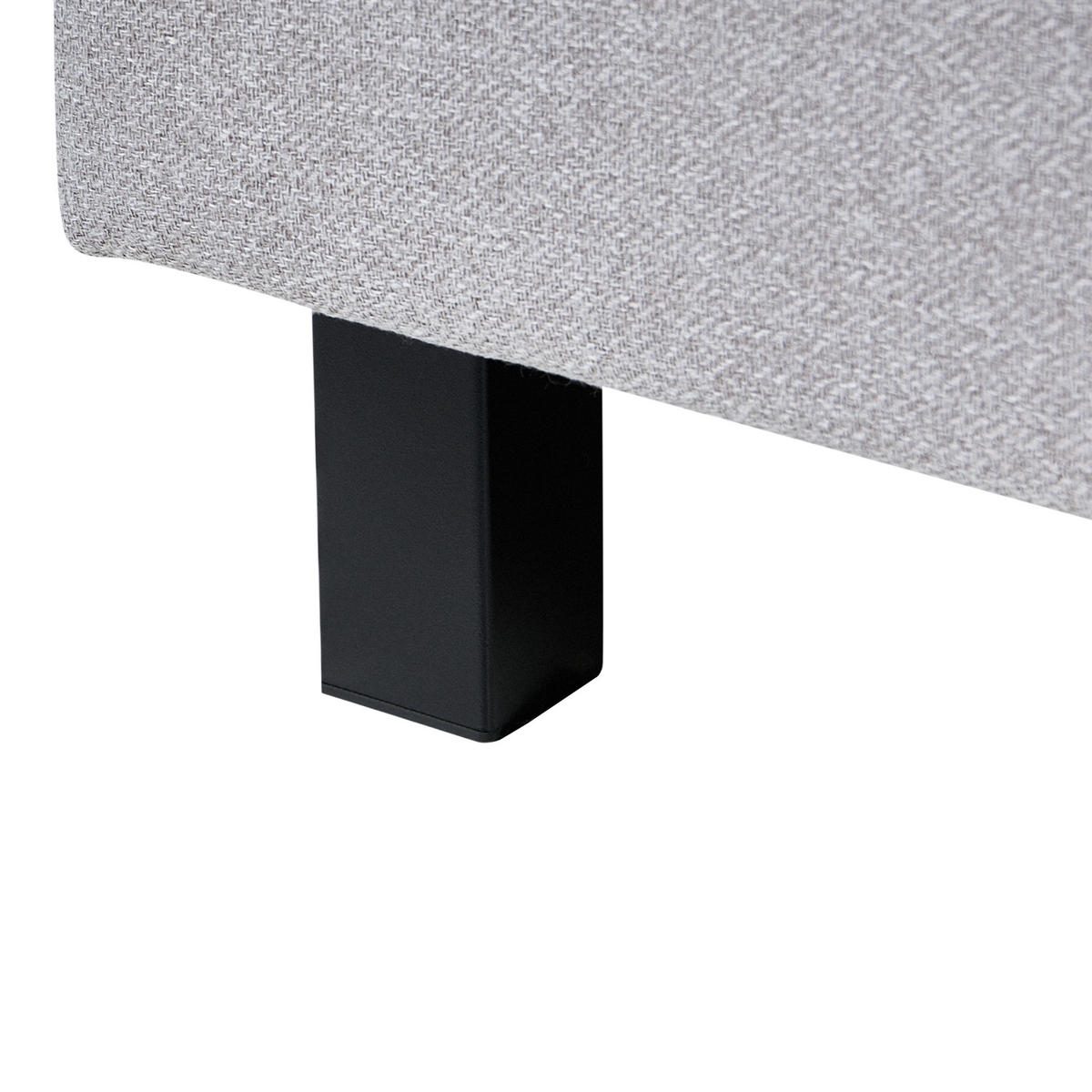 BETT mit Lattenrost 90/200 cm Stoff Hellgrau Sennez - Hellgrau, Textil (90/200cm) - Beliani