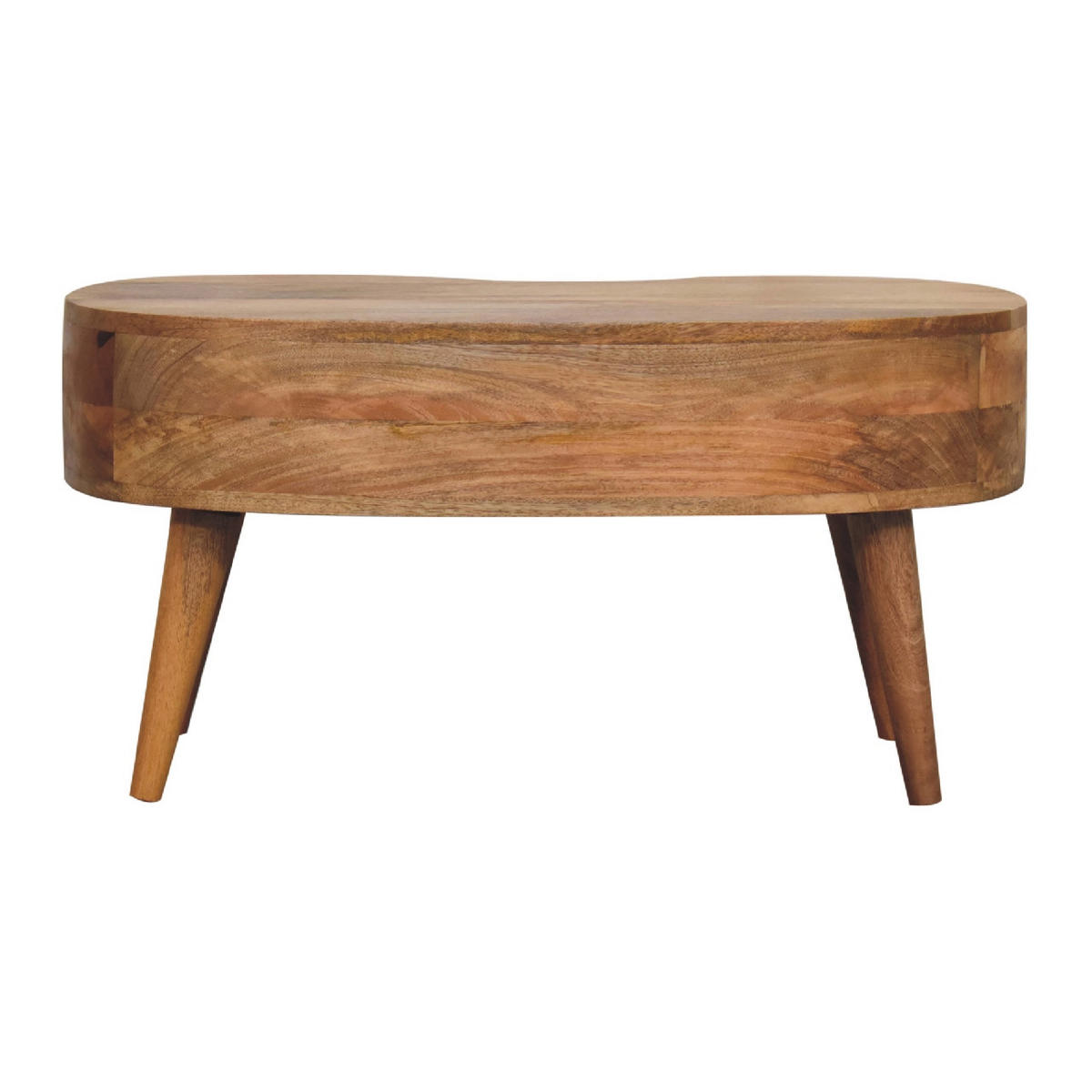 KLUBSKA mizica z 1 predalom, 1 odprtim predelkom, nordijske noge, bež - rjava/barve medenine, kovina/les (50/80/40cm) - Artisan Furniture