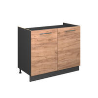 SPODNÁ SKRINKA POD DREZ Fame-Line, Dub Goldkraft/antracitová, 100 cm, AP Oak - dub medový/antracitová, kompozitné drevo (100/82/51.6cm) - Vicco